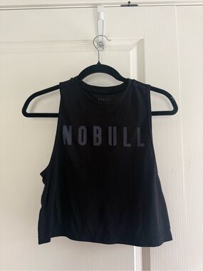 NOBULL Black Logo Cropped Tank